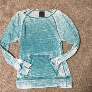 Faded/worn designed boatneck top